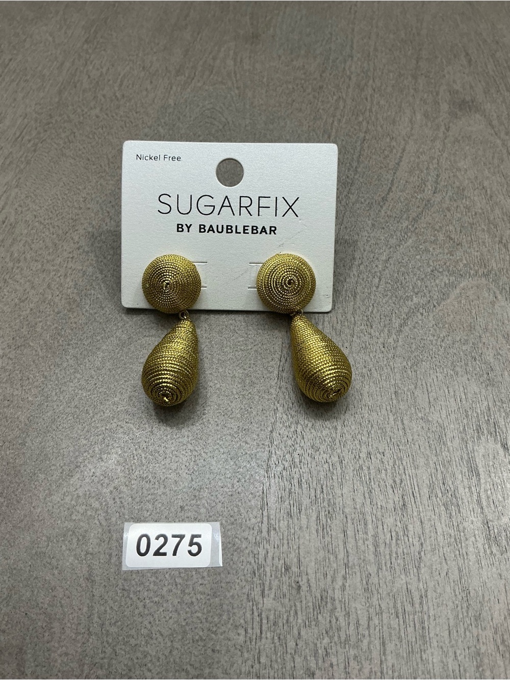 SUGARFIX by BaubleBar Gold Teardrop Coil Drop Earrings